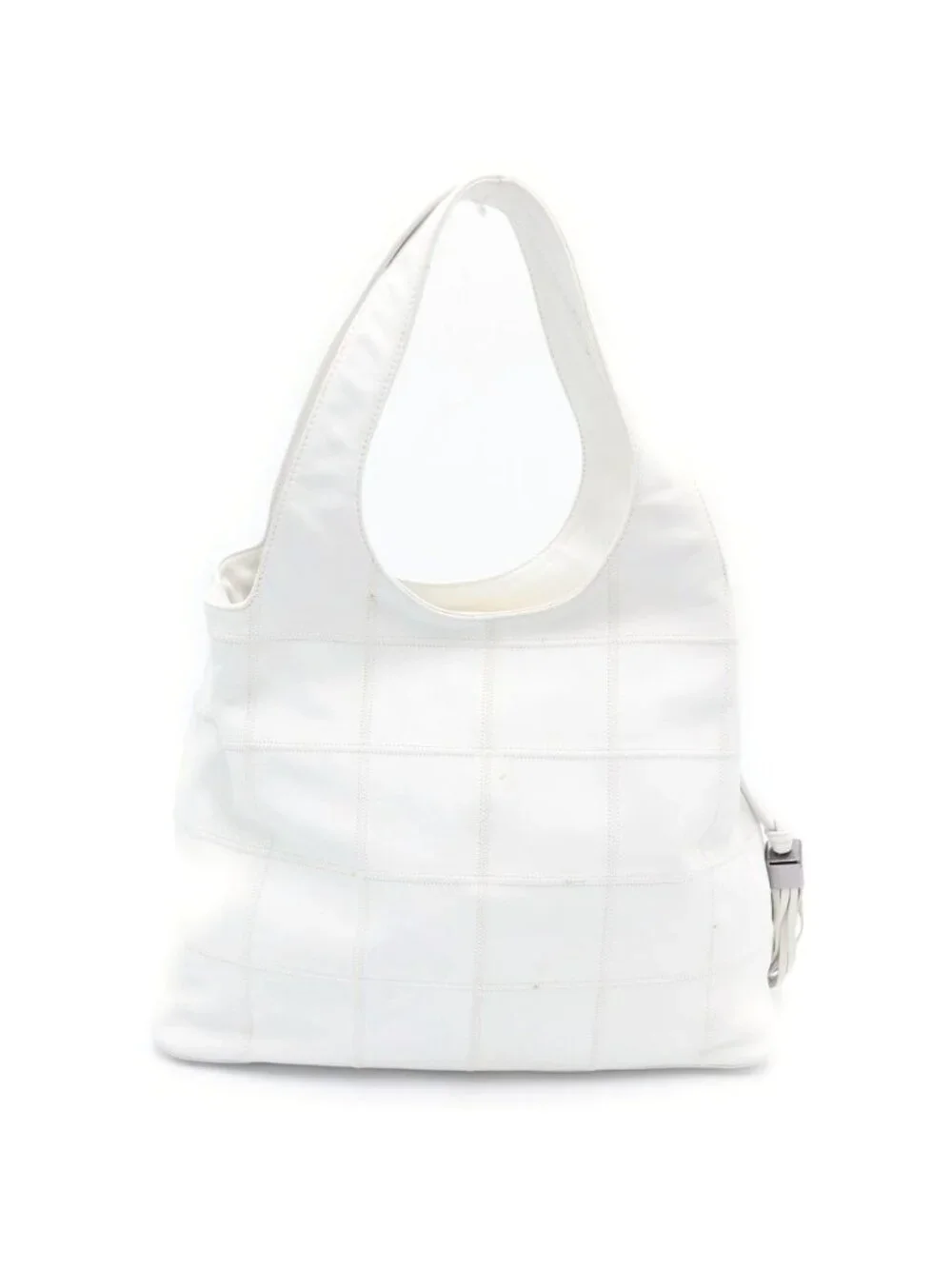 Chanel Choedge Coat Fringe Tote White Leather